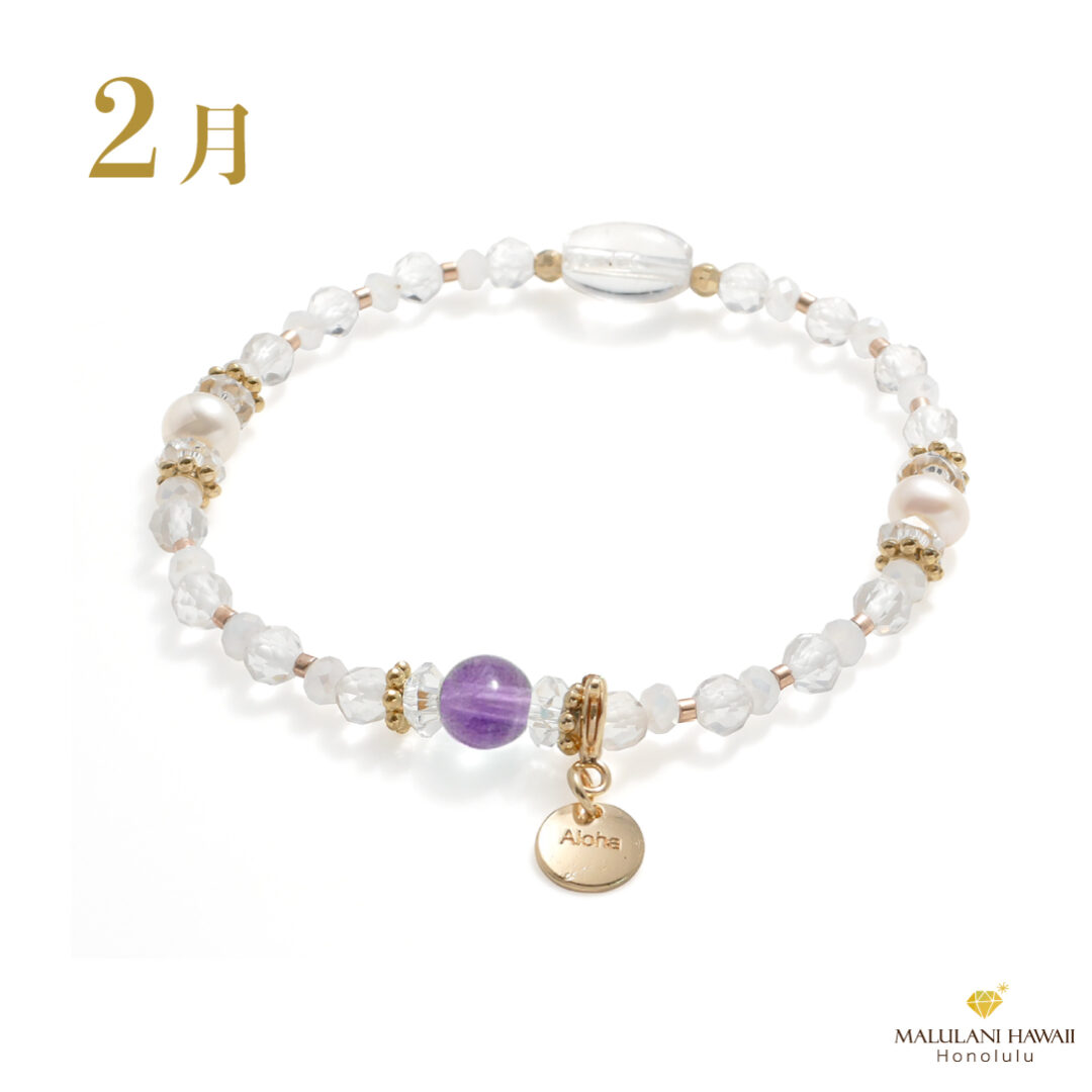 Birthstone Bracelet ～hānau 2月～